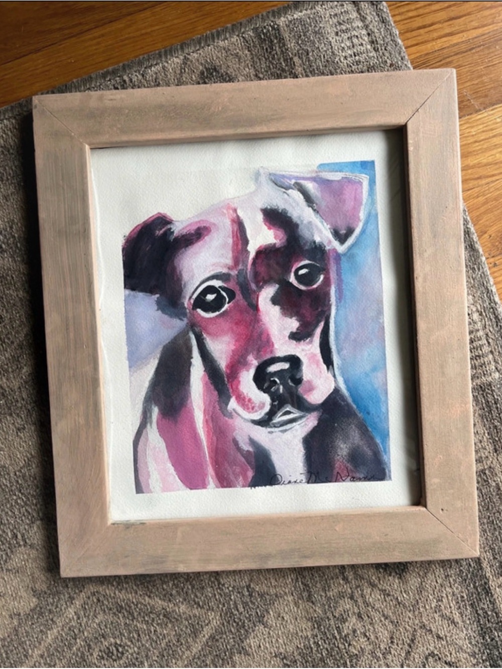 Puppy painting original watercolor - Pets Dog Wall Decor